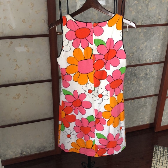 Vintage Retro Hippy Floral Vibrant A-Line Dress - (Sz. 4) - Picture 2 of 10